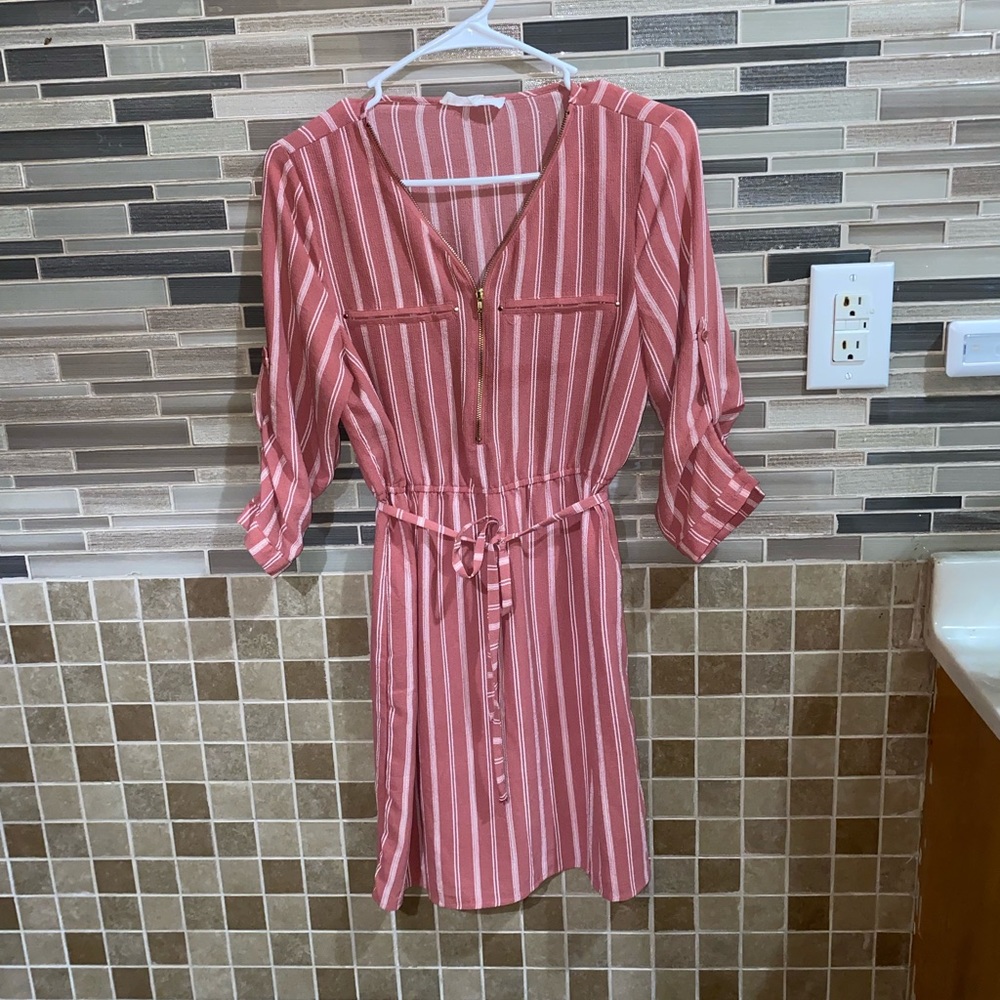 Pink Striped Dress